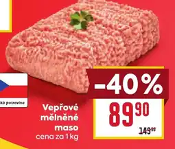 Billa Vepřové mělněné maso nabídka