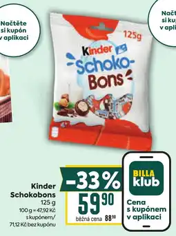 Billa Kinder Schokobons nabídka