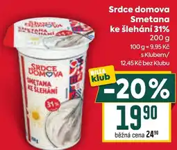 Billa Srdce domova Smetana ke šlehání 31% nabídka