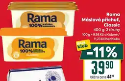 Billa Rama Máslová příchuť, Classic nabídka