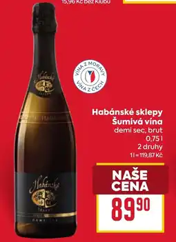 Billa Habánské sklepy Šumivá vína demi sec, brut nabídka