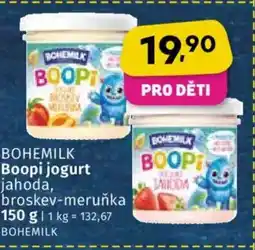 Coop BOHEMILK Boopi jogurt jahoda, broskev-meruňka nabídka