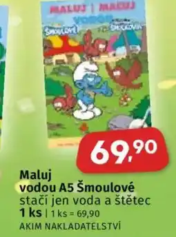 Coop Maluj vodou A5 Šmoulové nabídka