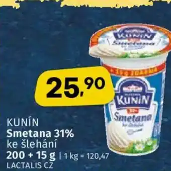 KUNÍN Smetana 31%