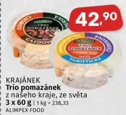 Coop KRAJÁNEK Trio pomazánek nabídka