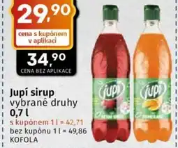 Coop Jupí sirup nabídka