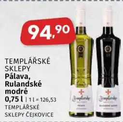Coop TEMPLÁŘSKÉ SKLEPY Pálava, Rulandské modré nabídka