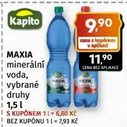 Coop MAXIA minerální voda nabídka