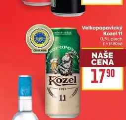 Billa Velkopopovický Kozel 11 0,51, plech nabídka