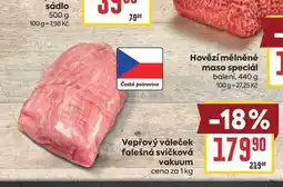 Billa Vepřový váleček falešná svíčková vakuum cena za nabídka
