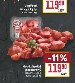 Billa Hovězí guláš porcovaný baleni nabídka