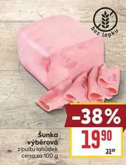 Billa Šunka výběrová z pultu lahůdek cena za nabídka