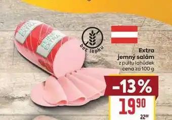 Billa Extra jemný salám z pultu lahůdek cena za nabídka