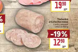 Billa Tlačenka z kuřecího masa z pultu lahůdek cena za nabídka