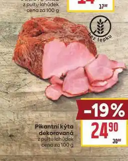 Billa Pikantni kýta dekorovaná z pultu lahůdek cena za nabídka