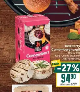 Billa Grill Party Camembert na gril 450 g, 4 ks nabídka