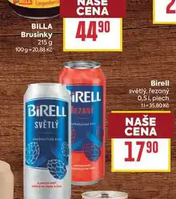 Billa Birell světlý, řezaný 0,51, plech nabídka