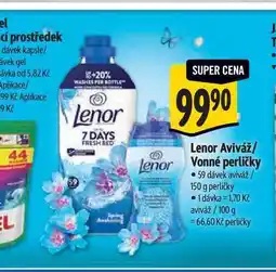 Albert Lenor Aviváž/ Lenor Vonné perličky - 59 dávek aviváž / 150 g perličky nabídka