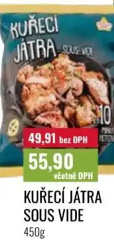 Ratio Kuřecí játra sous vide nabídka