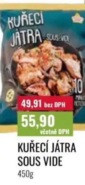 Ratio Kuřecí játra sous vide nabídka