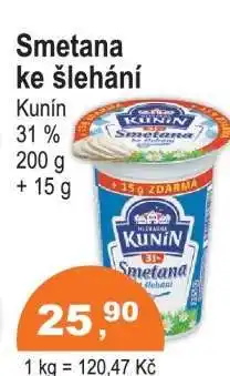 COOP DISKONT Smetana ke šlehání nabídka