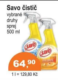 COOP DISKONT Savo čistič nabídka