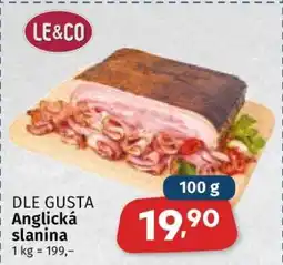Coop LE&CO DLE GUSTA Anglická slanina nabídka