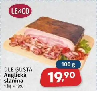 Coop LE&CO DLE GUSTA Anglická slanina nabídka