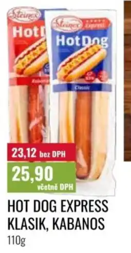 Ratio Hot dog express klasik, kabanos nabídka