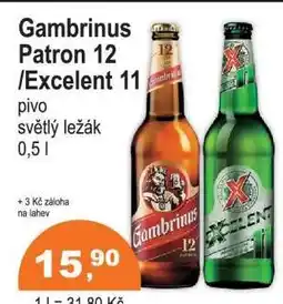 COOP DISKONT GAMBRINUS PATRON 12 EXCELENT 11 nabídka