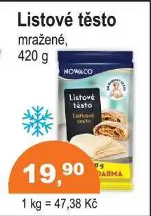 COOP DISKONT Listové těsto nabídka
