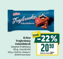 Billa D.line Trojhránky čokoládové nabídka