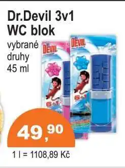 COOP DISKONT Dr.Devil 3v1 WC blok nabídka