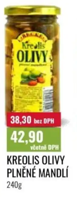 Ratio Kreolis olivy plněné mandlí nabídka