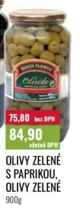 Ratio Olivy zelené s paprikou, olivy zelené nabídka