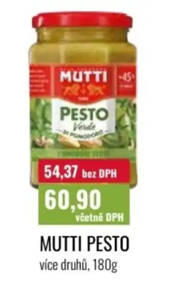 Ratio Mutti pesto nabídka