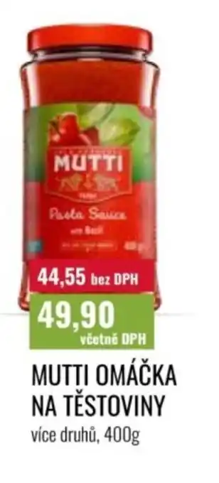 Ratio Mutti omáčka na těstoviny nabídka