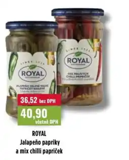 Ratio ROYAL Jalapeño papriky a mix chilli papriček nabídka