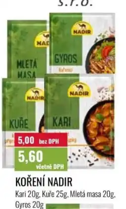 Ratio Koření nadir nabídka