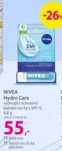 Hebe NIVEA Hydro Care nabídka