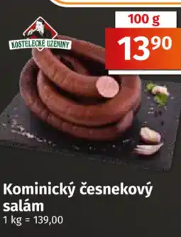 COOP TIP Kominický česnekový salám nabídka