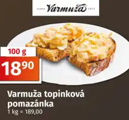 COOP TIP Varmuža topinková pomazánka nabídka