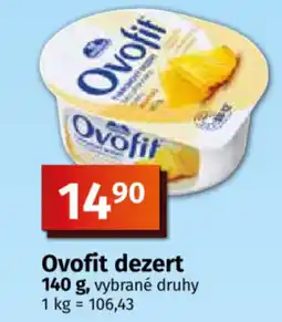 COOP TIP Ovofit dezert nabídka