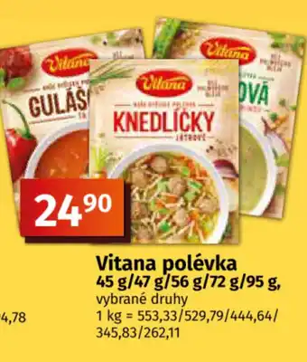 COOP TIP Vitana polévka nabídka
