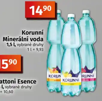 COOP TIP Korunní Minerální voda nabídka