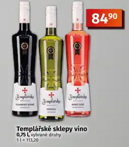 COOP TIP Templářské sklepy víno nabídka
