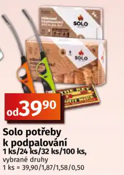COOP TIP Solo potřeby k podpalování nabídka