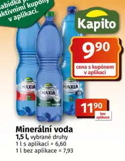 COOP TIP Kapito Minerální voda nabídka
