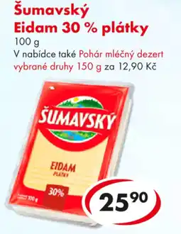 CBA Šumavský Eidam 30% plátky nabídka