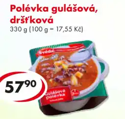 CBA Polévka gulášová, dršťková nabídka